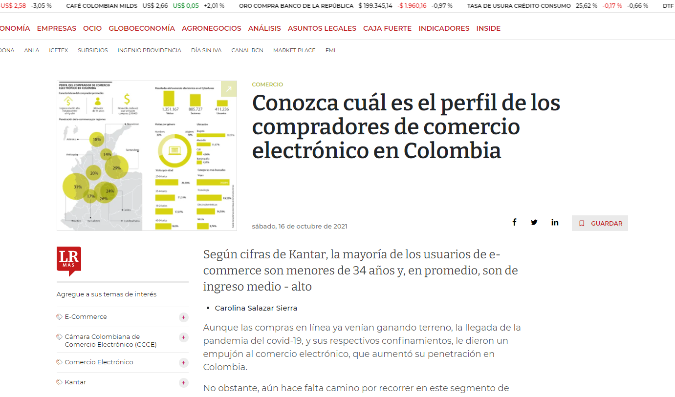 Conozca cuál es el perfil de los compradores de comercio electrónico en Colombia