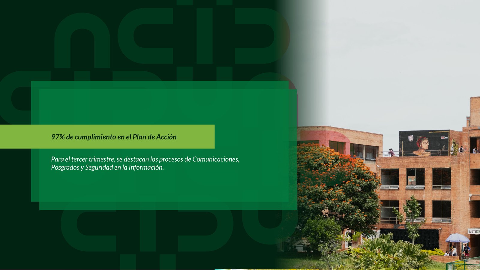 97% compliance in the Action Plan
