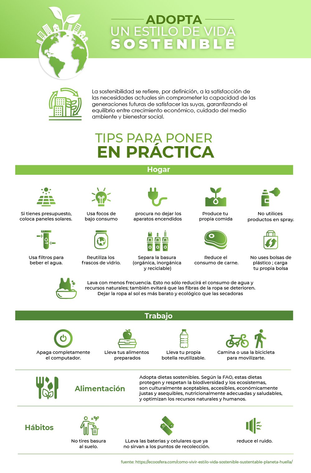 Adopt a sustainable lifestyle