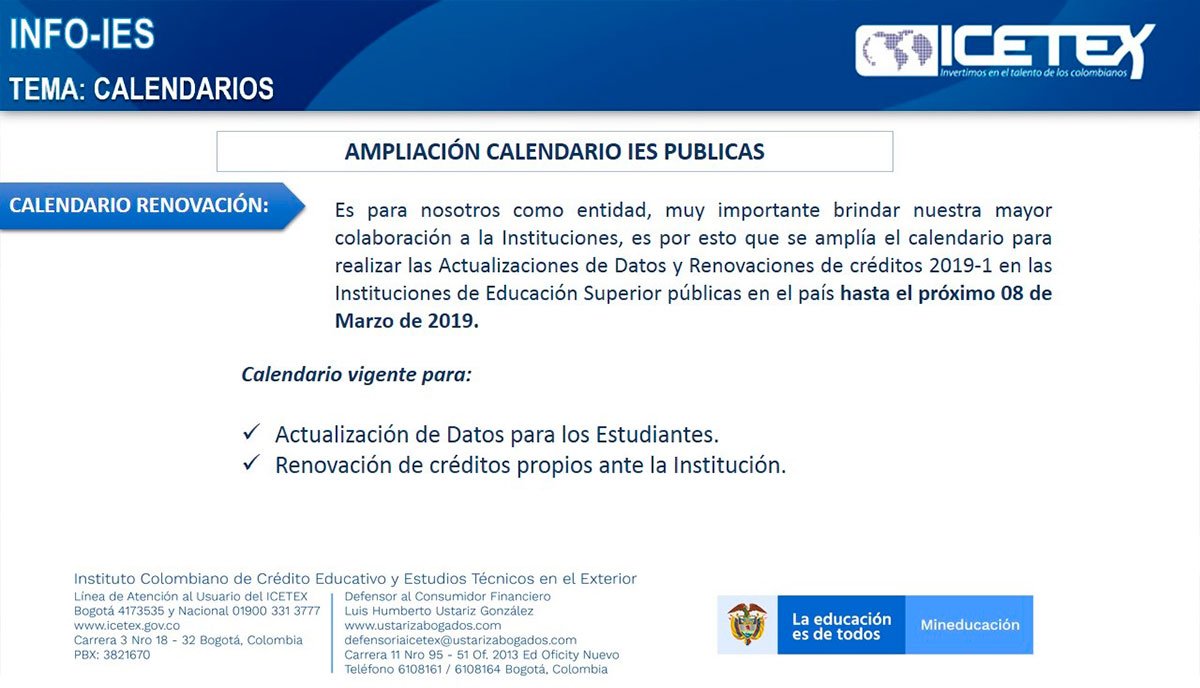 Ampliación de calendario ICETEX — imagen 2 de 2