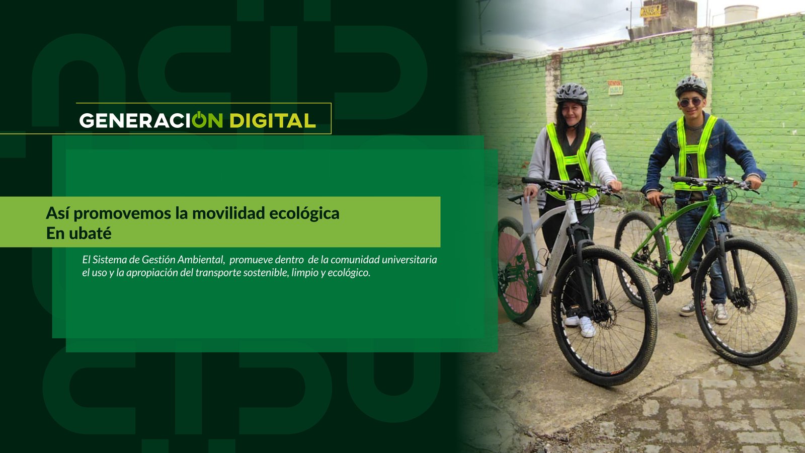 This is how we promote ecological mobility in Ubaté