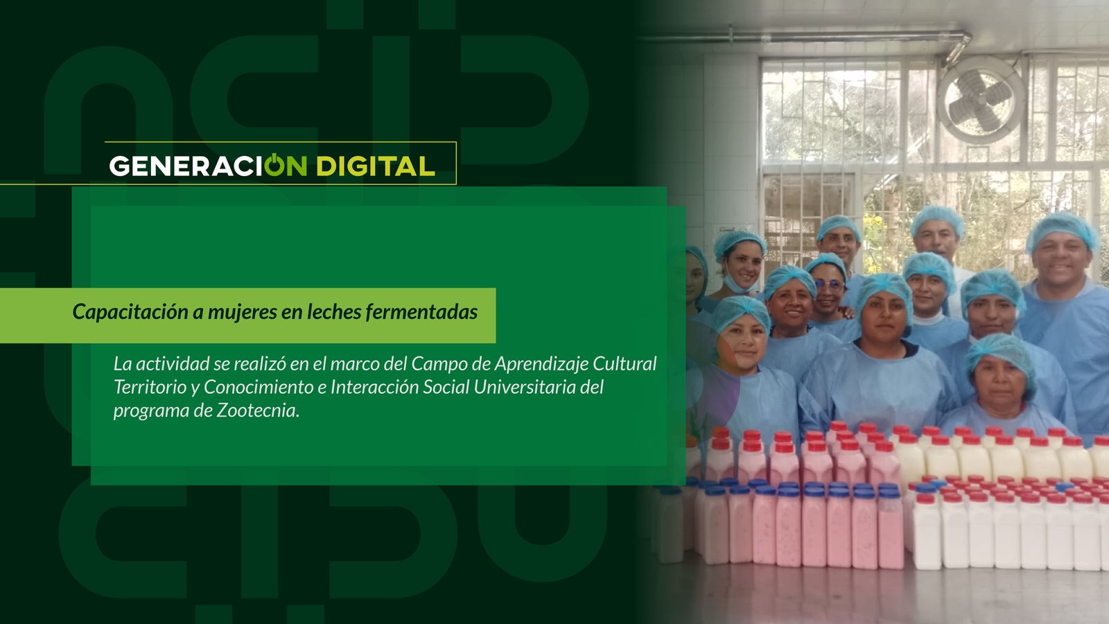 Capacitación a mujeres en leches fermentadas