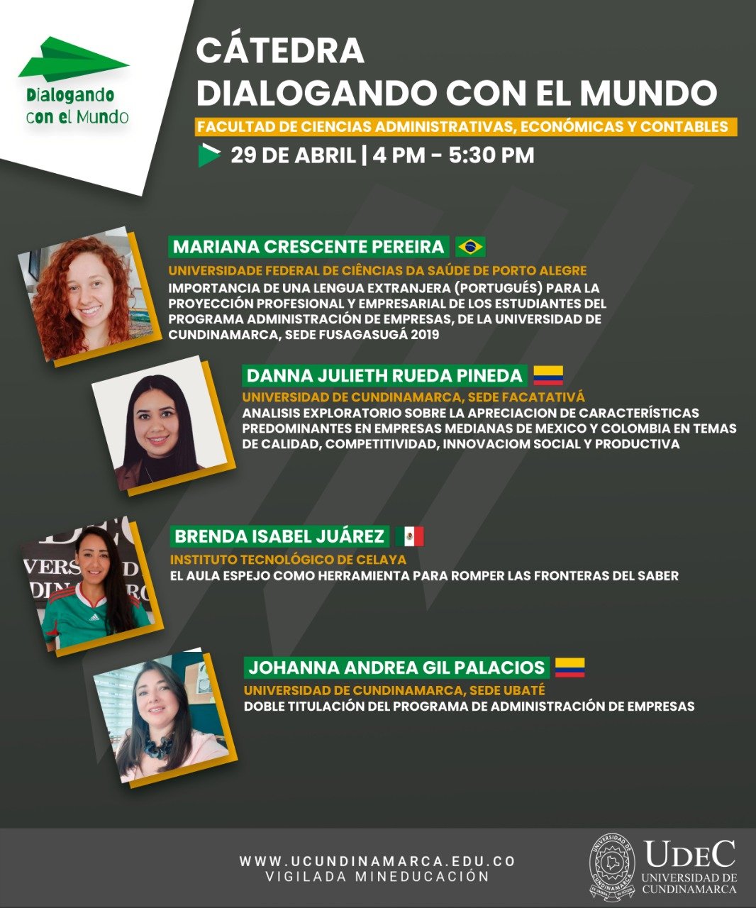 Cátedra Dialogando con el Mundo Cátedra Dialogando con el Mundo