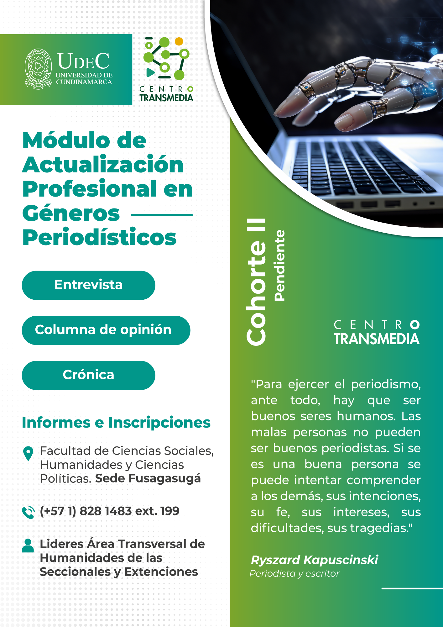 Módulo de Actualización Profesional en Géneros Periodísticos