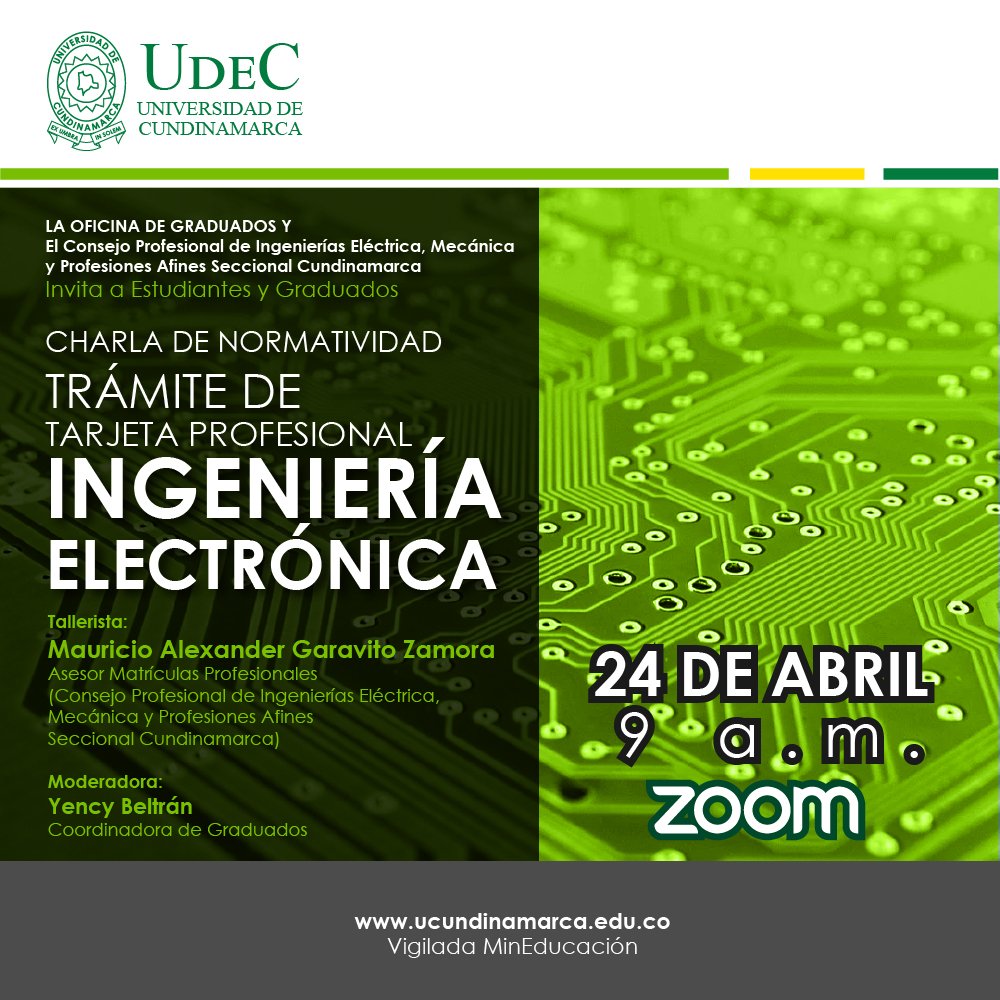 Charla trámite de tarjeta profesional para Ingeniería Electrónica