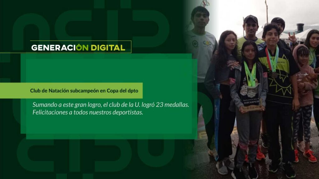 Club de Natación subcampeón en Copa del dpto