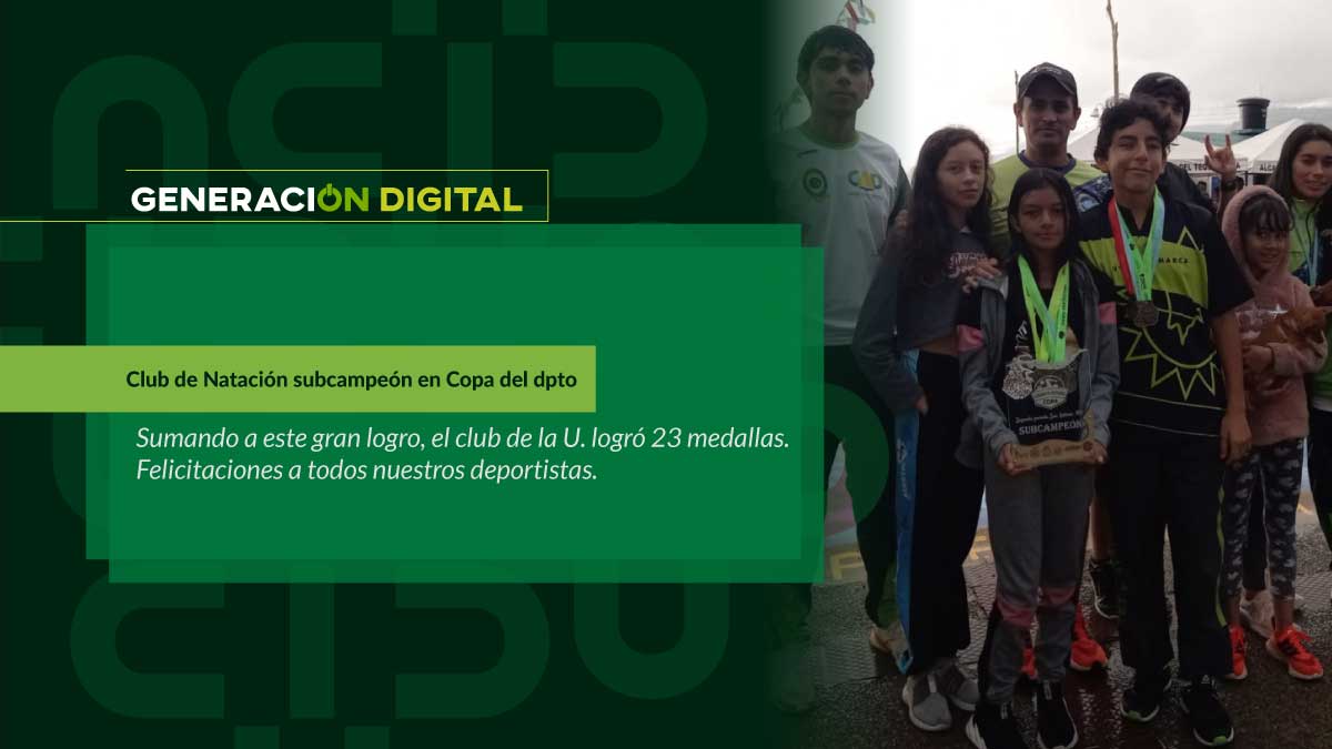 Club de Natación subcampeón en Copa del dpto