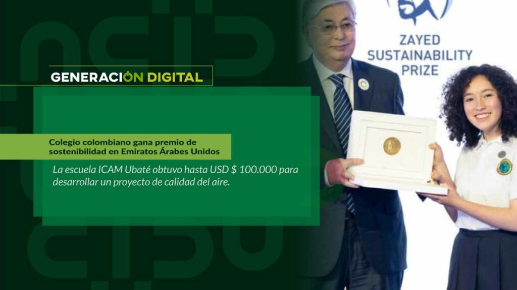 Colegio colombiano gana premio de sostenibilidad en Emiratos Árabes Unidos