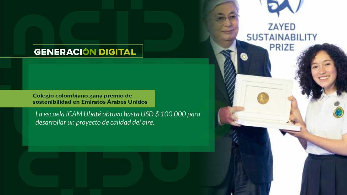 Colegio colombiano gana premio de sostenibilidad en Emiratos Árabes Unidos