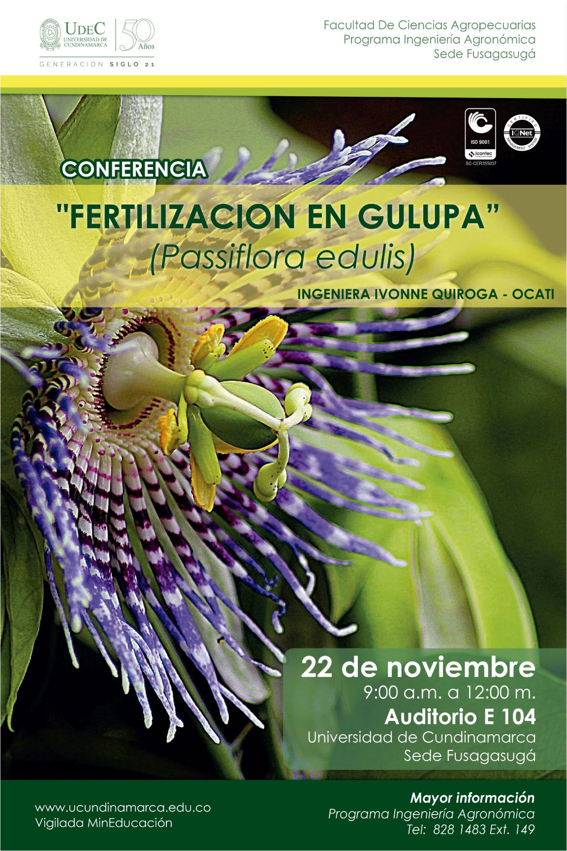 Conferencia: “Fertilización en gulupa (passiflora edulis)”