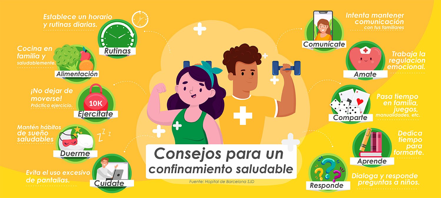 Consejos para un confinamiento saludable