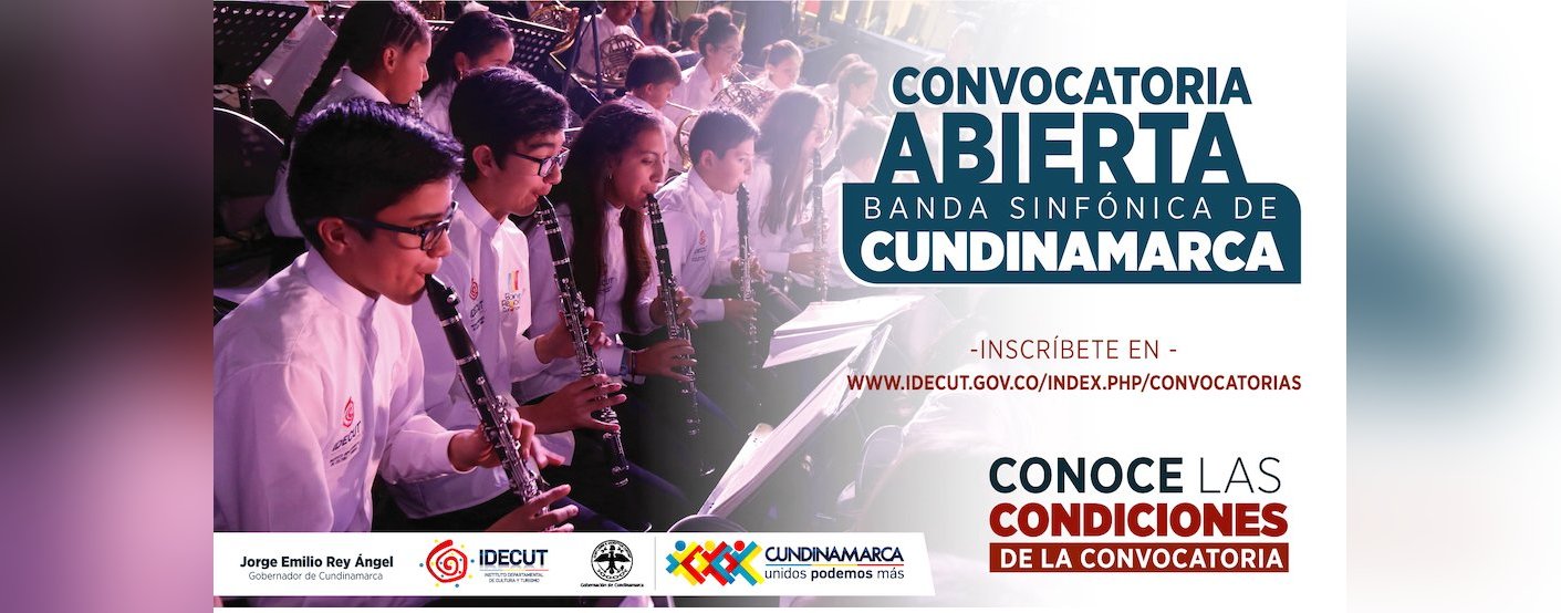 CONVOCATORIA BANDA SINFÓNICA JUVENIL DE CUNDINAMARCA 2019