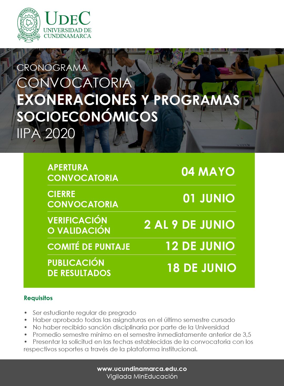 Call for applications for exemptions and socioeconomic programs