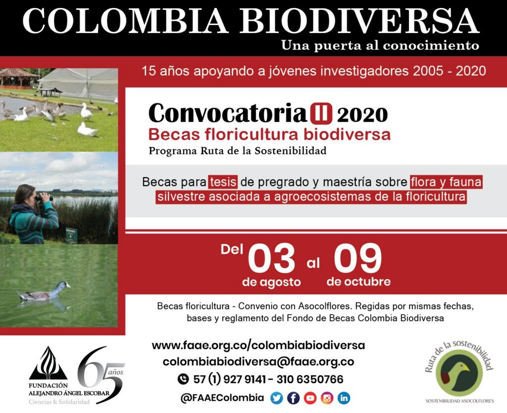 Convocatoria II-2020 Becas Colombia Biodiversa