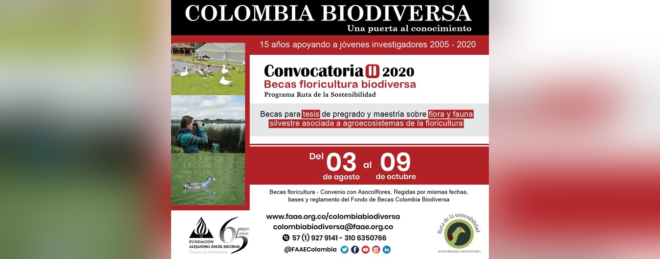 Call for Applications II-2020 Colombia Biodiversa Scholarships