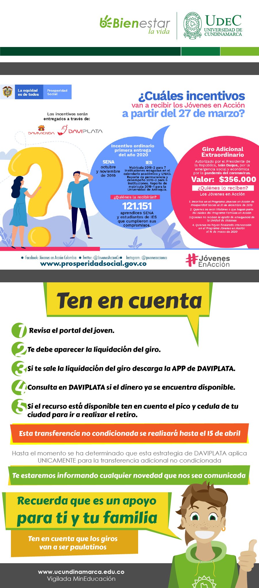 Cronograma entrega de incentivos Jóvenes en Acción — imagen 1 de 6