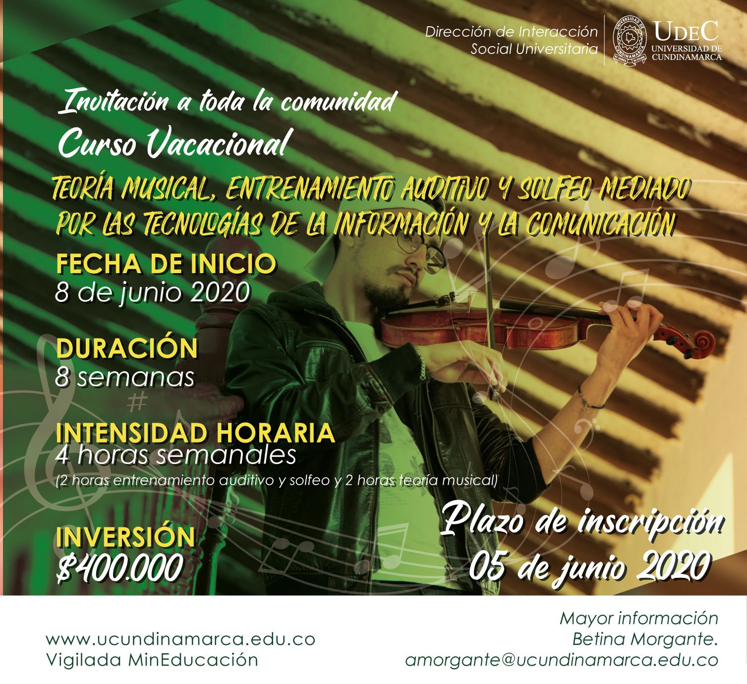 Holiday course in music theory, ear training and solfège