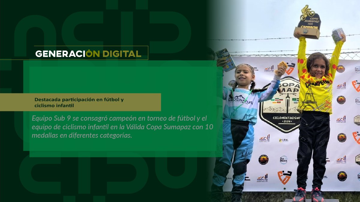 Destacada participación en fútbol y ciclismo infantil — imagen 1 de 5
