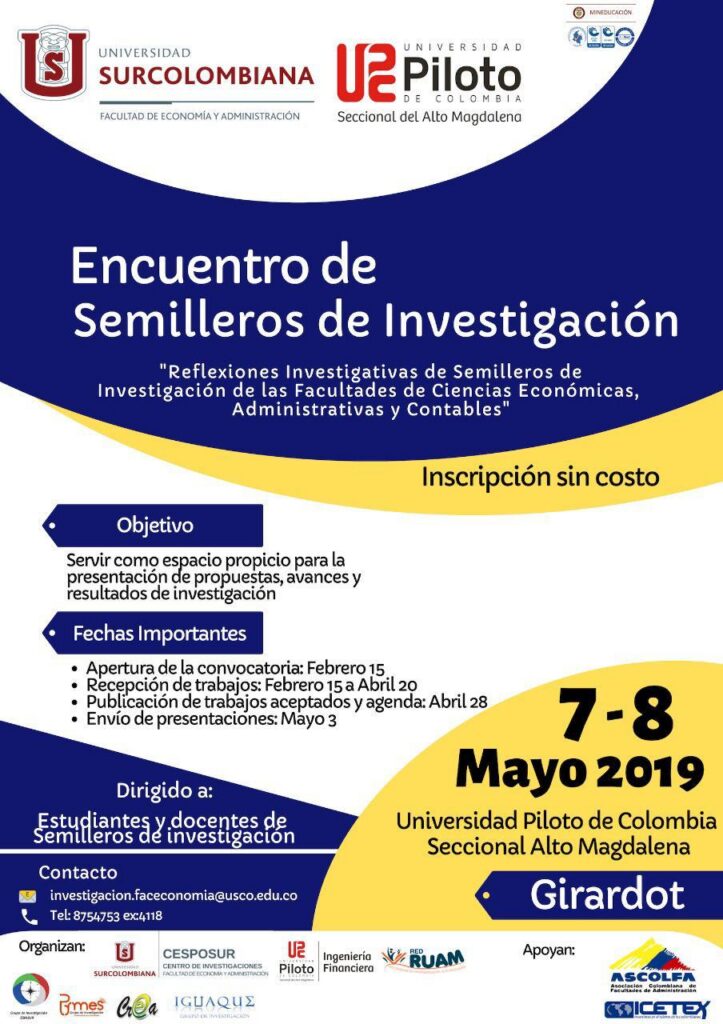 Encuentro de Semilleros de Investigación Universidad Piloto de Colombia Seccional Alto Magdalena