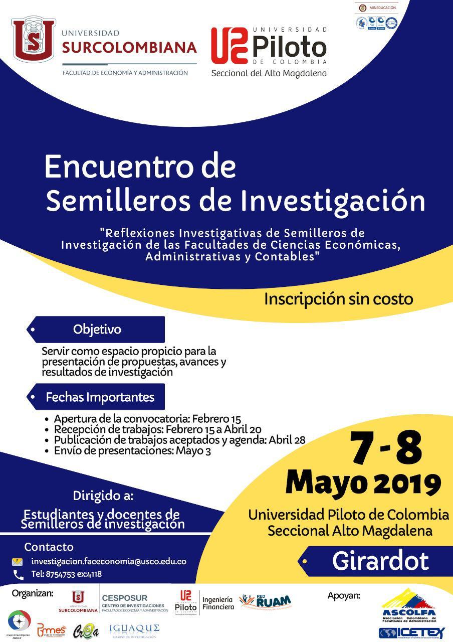 Research Seedbed Meeting, Pilot University of Colombia, Alto Magdalena Branch Research Seedbed Meeting, Pilot University of Colombia, Alto Magdalena Branch