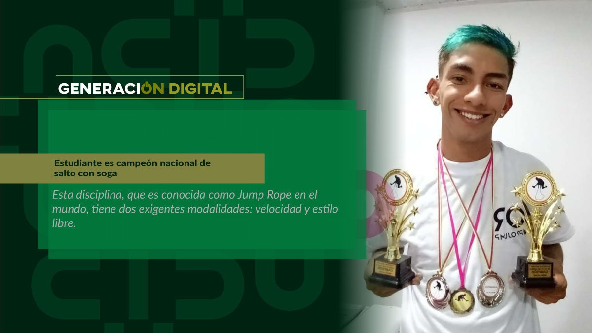 Estudiante es campeón nacional de salto con soga