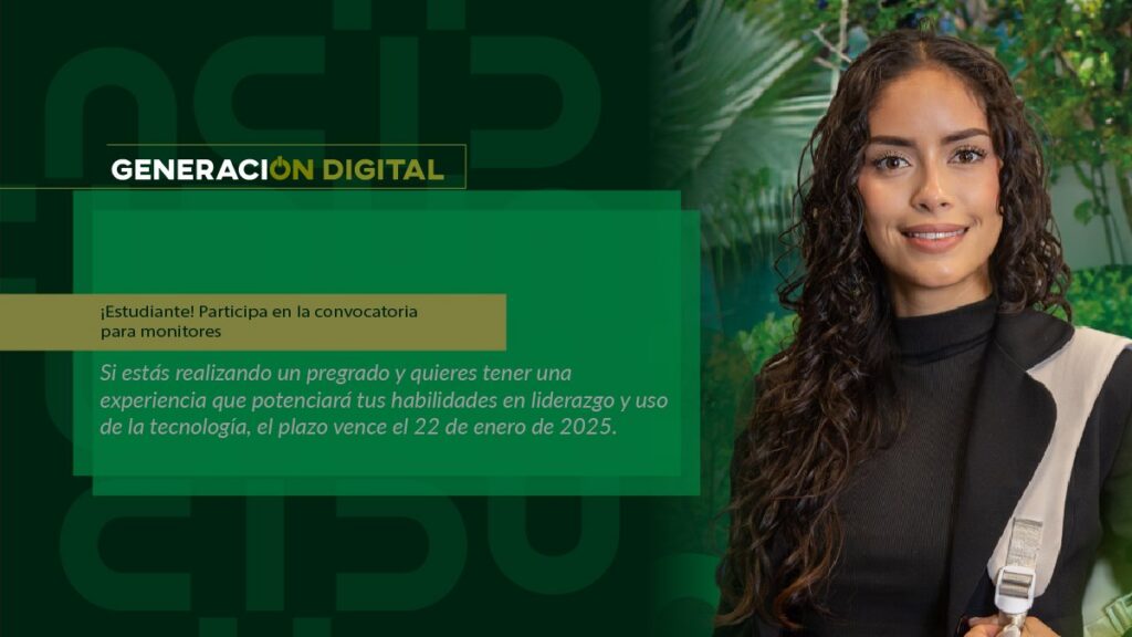 ¡Estudiante! Participa en la convocatoria para monitores