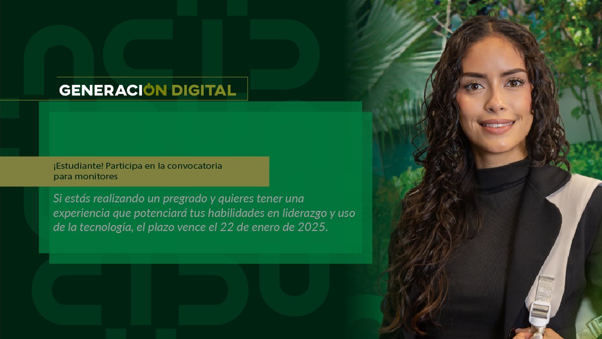 ¡Estudiante! Participa en la convocatoria para monitores