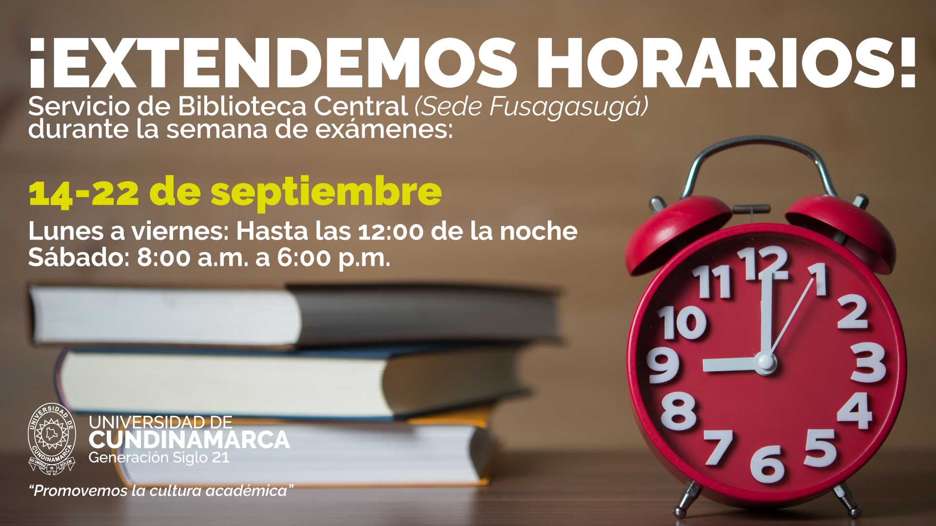 Extensión Horario Biblioteca (Sede Fusagasugá)
