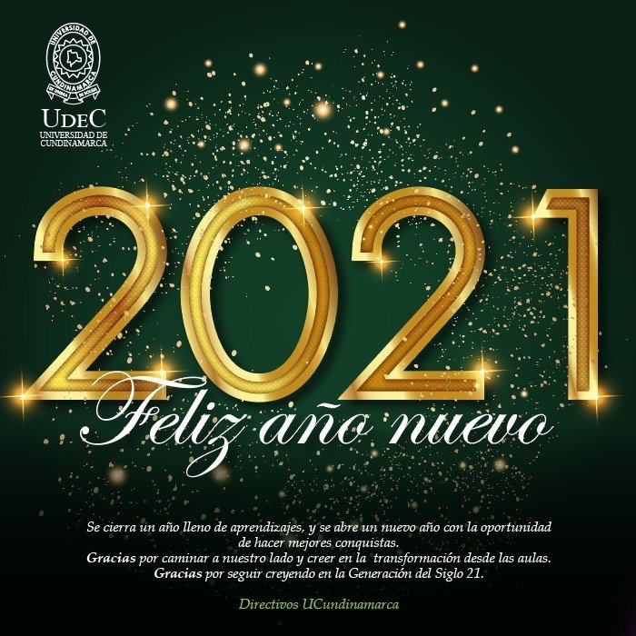 Feliz Año familia UCundinamarca