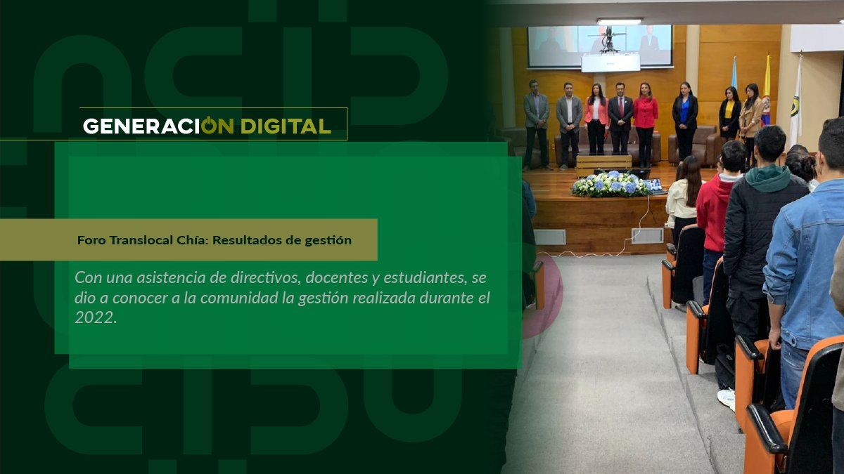 Foro Translocal Chía: Resultados de gestión — imagen 1 de 4