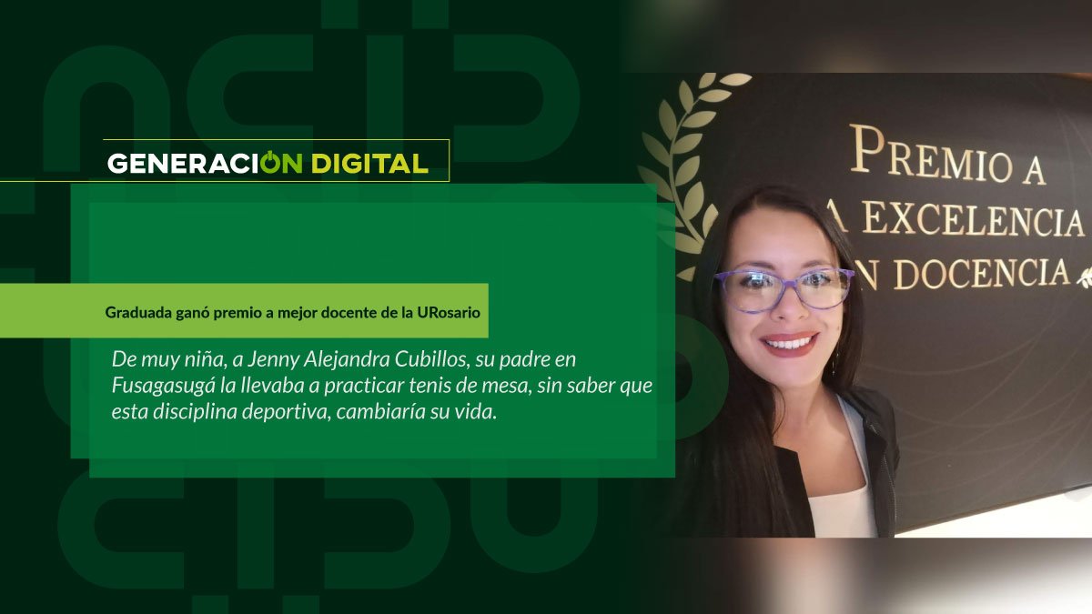 Graduate won award for best teacher at URosario