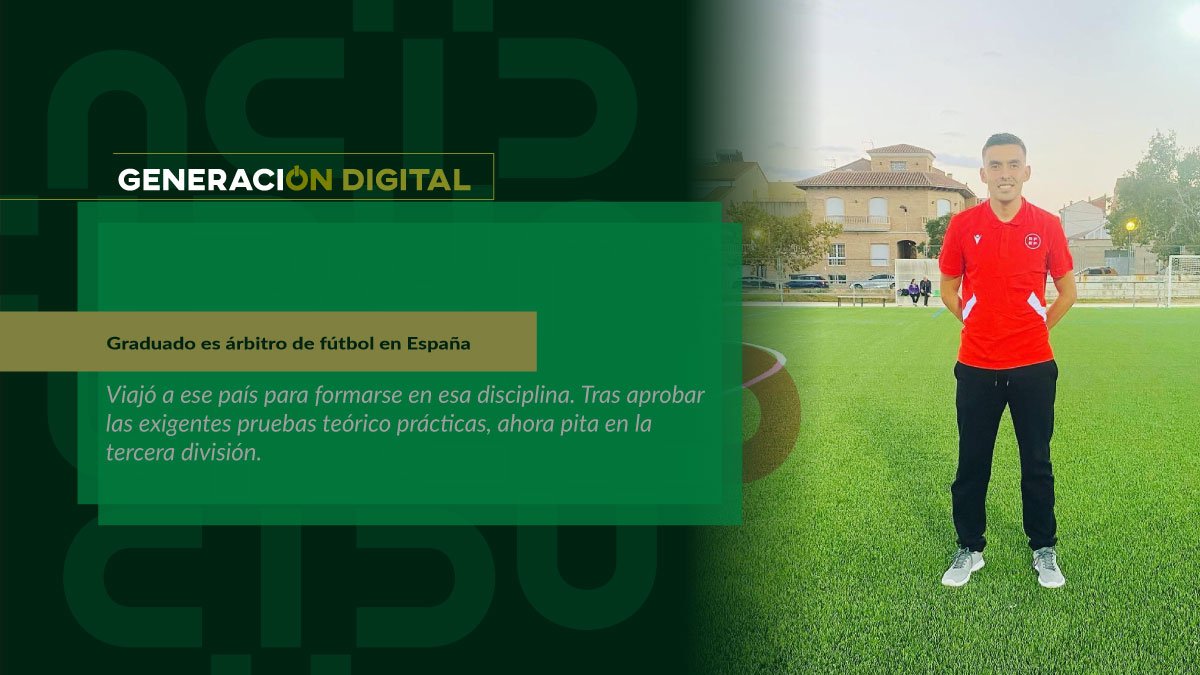 Graduado es árbitro de fútbol en España