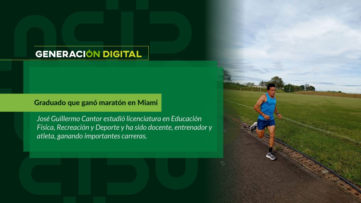 Graduado que ganó maratón en Miami