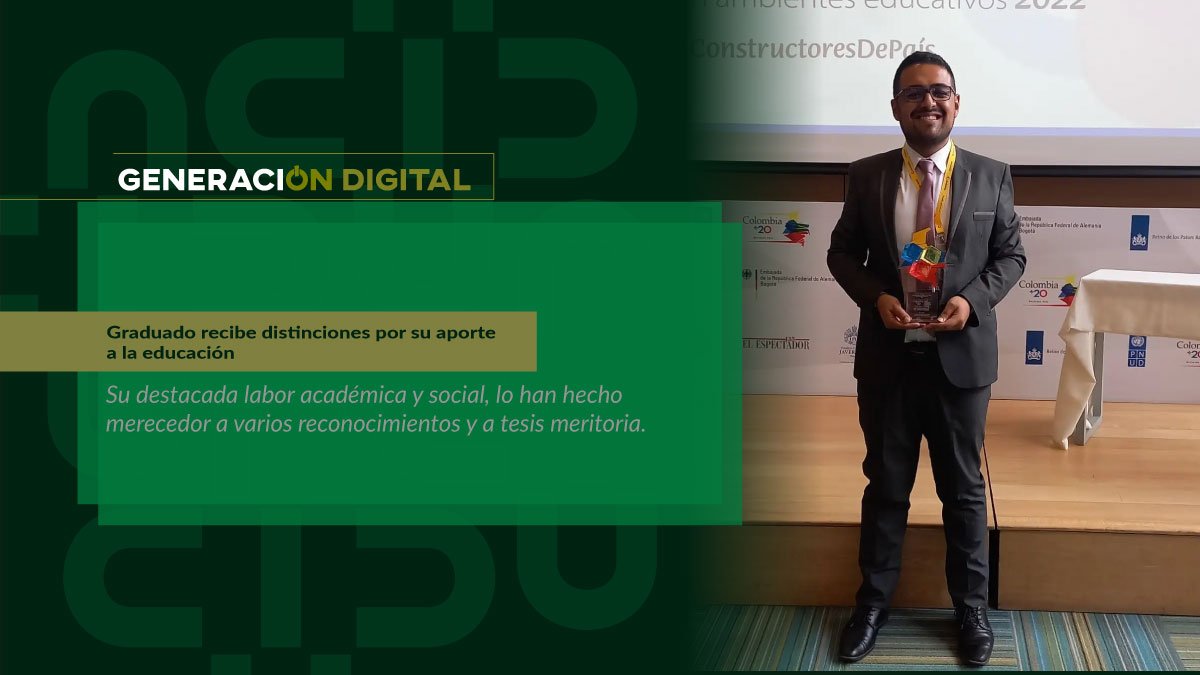 Graduado recibe distinciones por su aporte a la educación