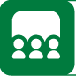 Icono de auditorios, en verde, sede Facatativá