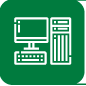 Icono de centros de cómputo, en verde, sede Facatativá