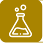 Icono de laboratorios, en dorado, sede Girardot