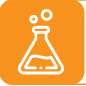 Icono de laboratorio, en naranja, sede Zipaquirá