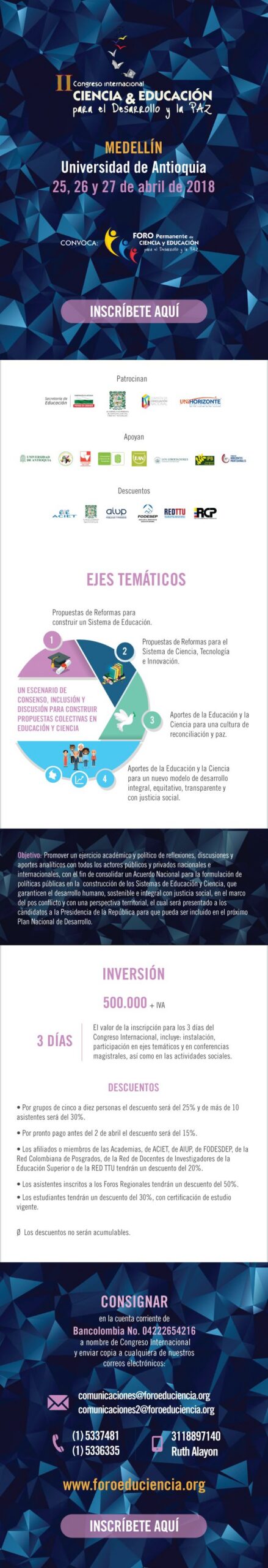 II Congreso Internacional CIENCIA & EDUCACIÓN para el Desarrollo y la Paz