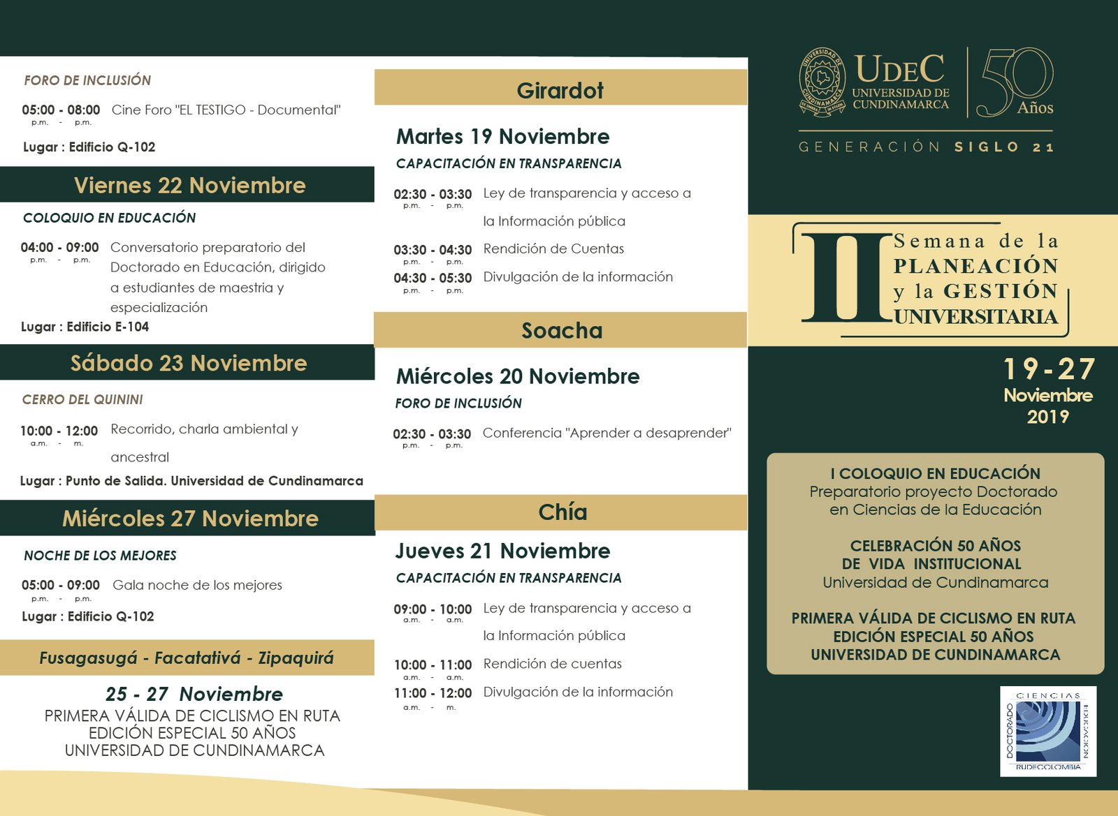 II Semana de la Planeación UCundinamarca — imagen 3 de 3 II Semana de la Planeación UCundinamarca — imagen 3 de 3