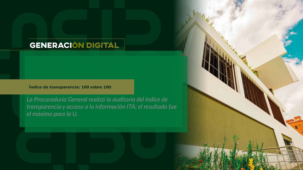 Índice de transparencia: 100 sobre 100