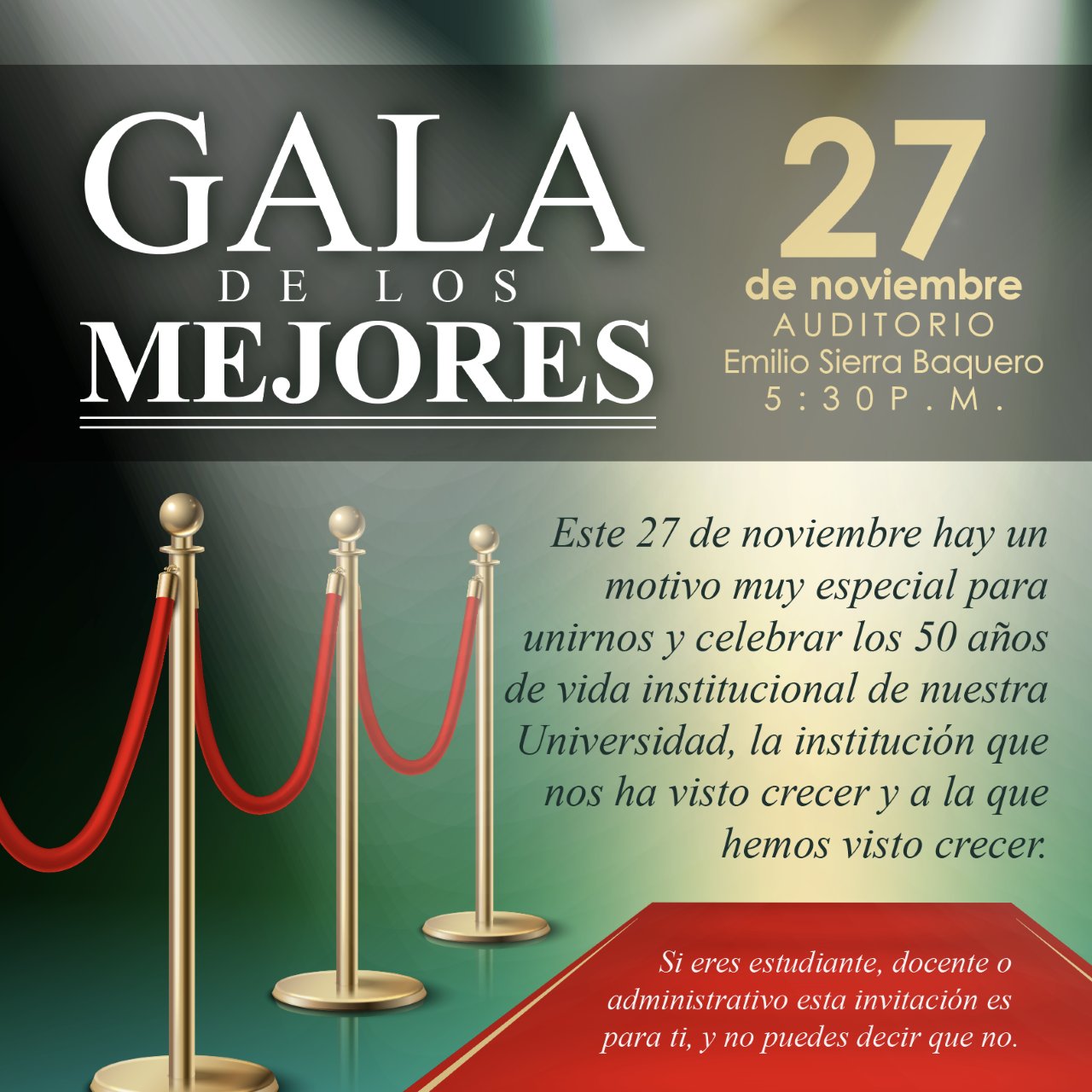 Invitación especial: Gala de los mejores - 50 Años — imagen 1 de 2