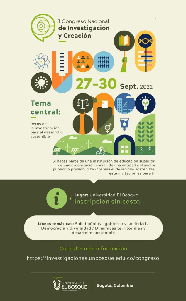 Invitation to the 1st National Congress of Research and Creation – El Bosque University