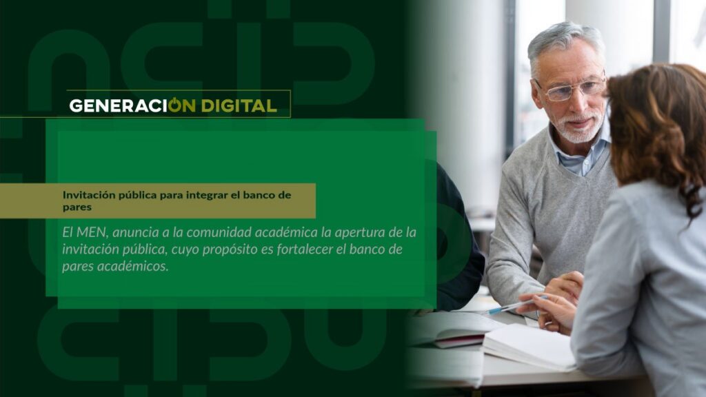 Invitación pública para integrar el banco de pares