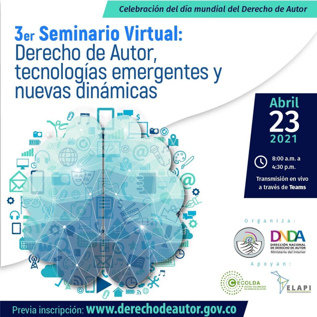 INVITATION TO THE THIRD VIRTUAL SEMINAR ON COPYRIGHT - APRIL 23