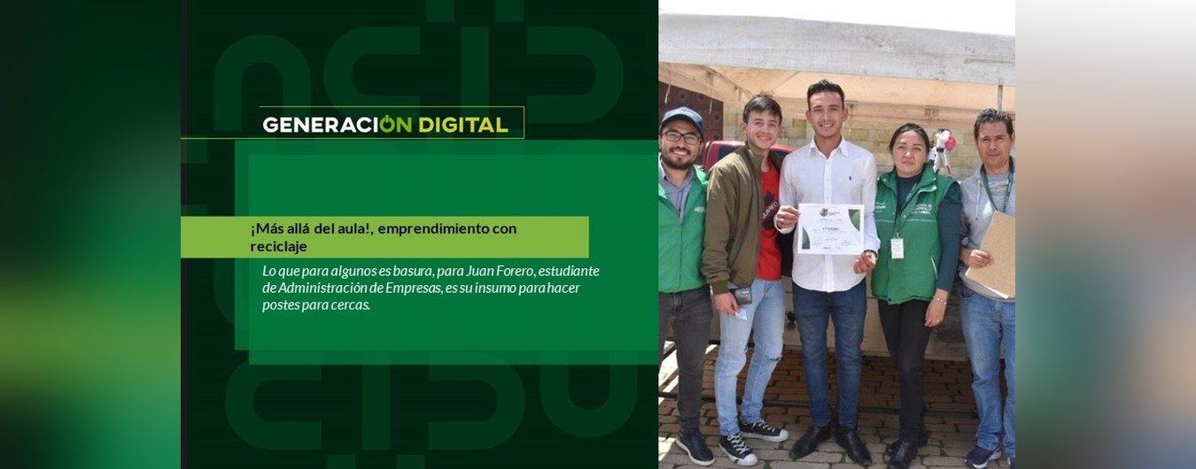 ¡Más allá del aula!, emprendimiento con reciclaje