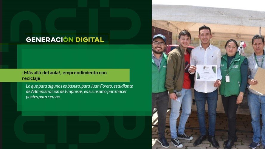 ¡Más allá del aula!, emprendimiento con reciclaje