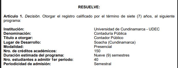 MEN otorgó registro calificado — imagen 2 de 2