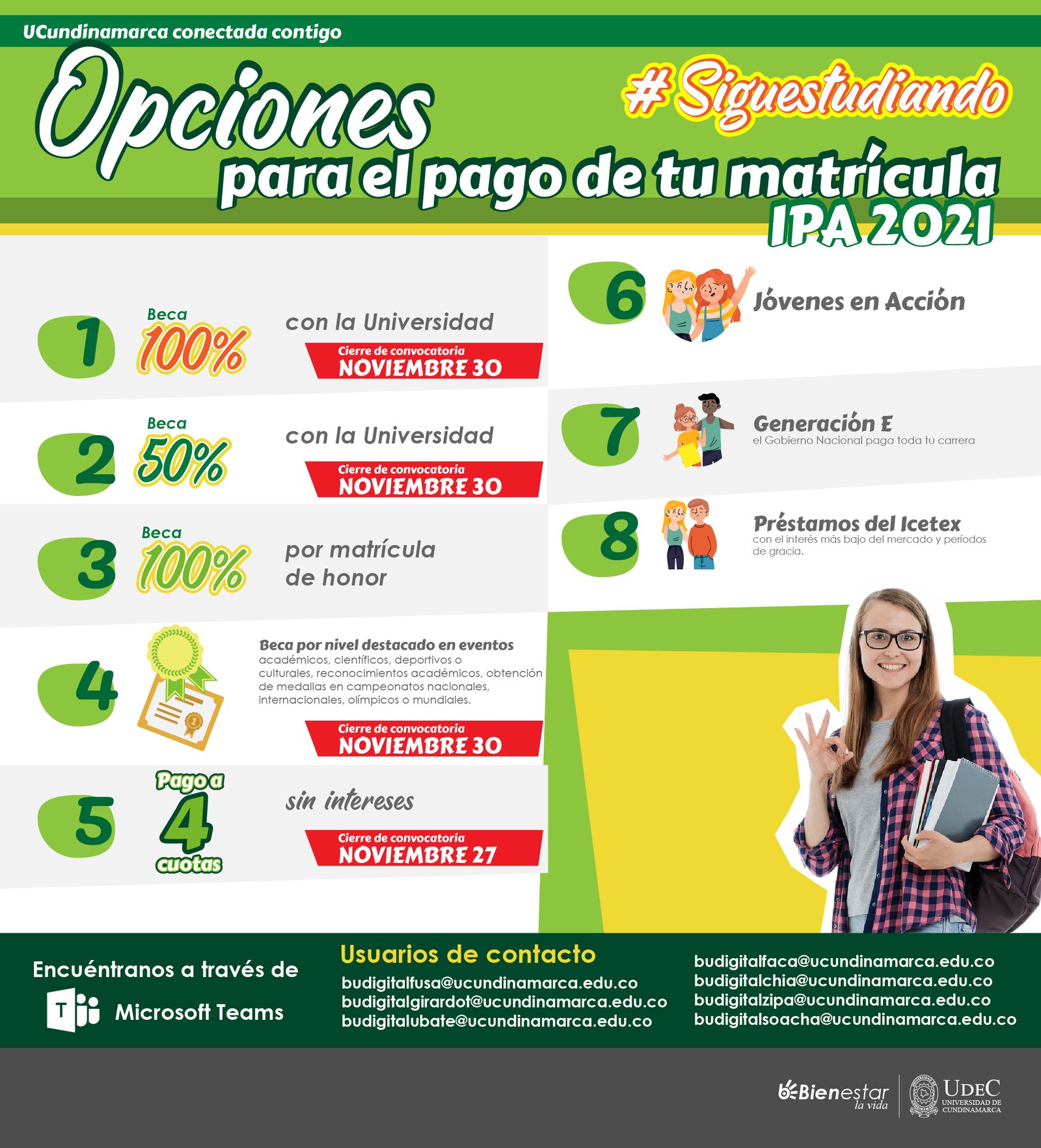Opciones para pago de tu matrícula IPA - 2021