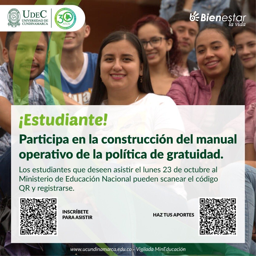 Participa en la construcción del manual operativo de la política de gratuidad. — imagen 2 de 2